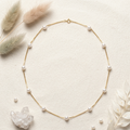 Floating Pearl Necklace 925 Sterling Silver