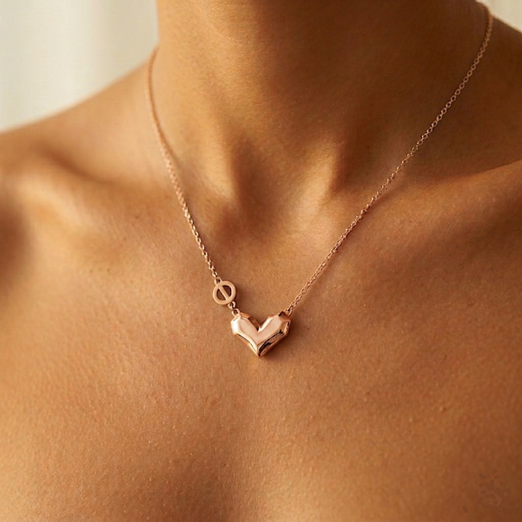 Aura Geometric Heart 925 Sterling Silver