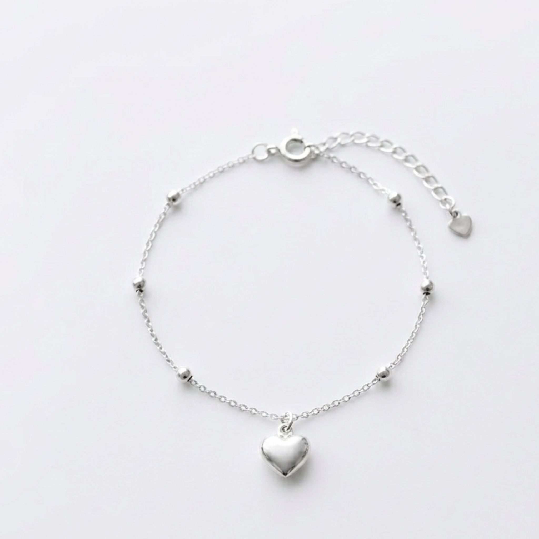 Morning Dew Heart Bracelet 925 Sterling Silver
