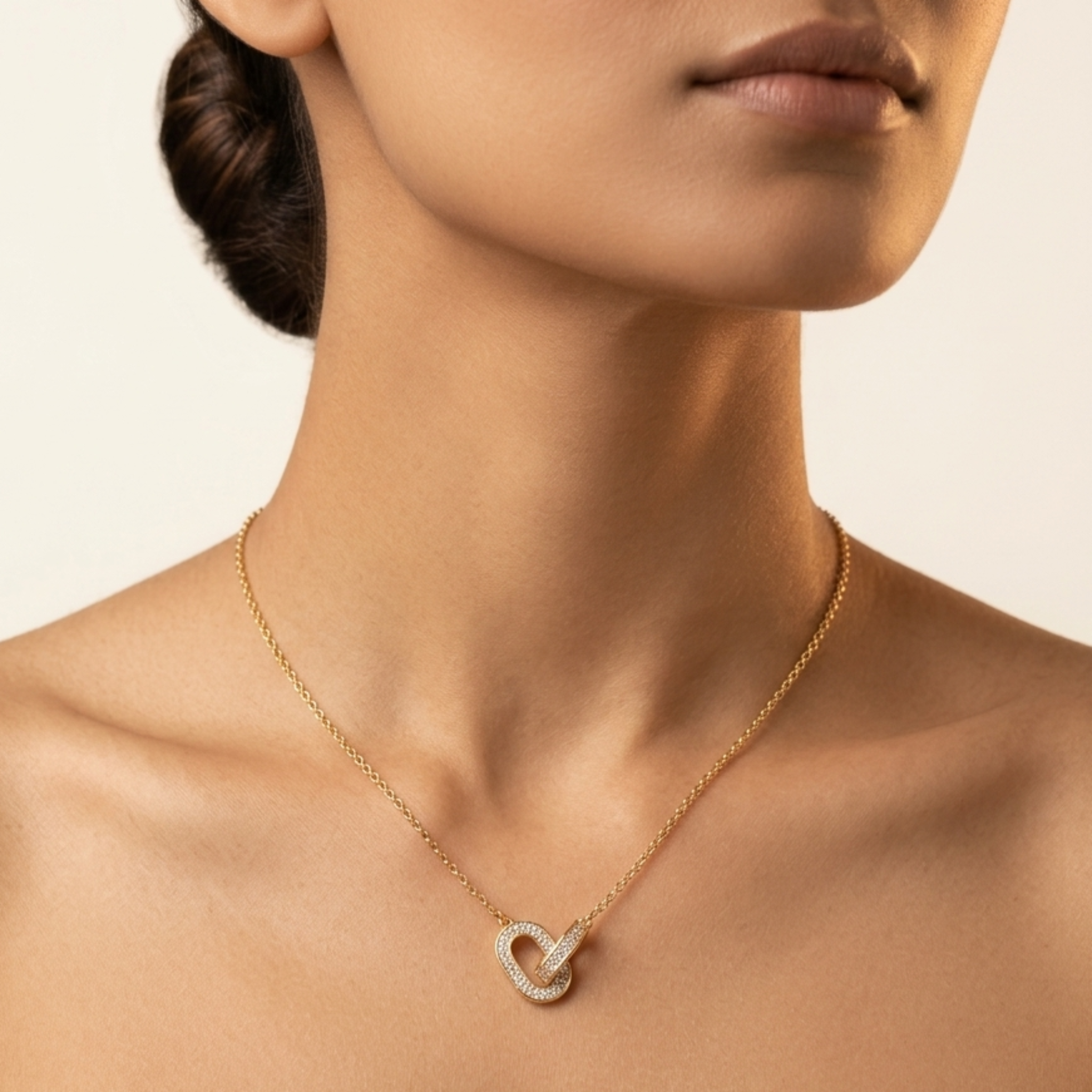 The Entwined Infinity Heart Necklace 925 Sterling Silver