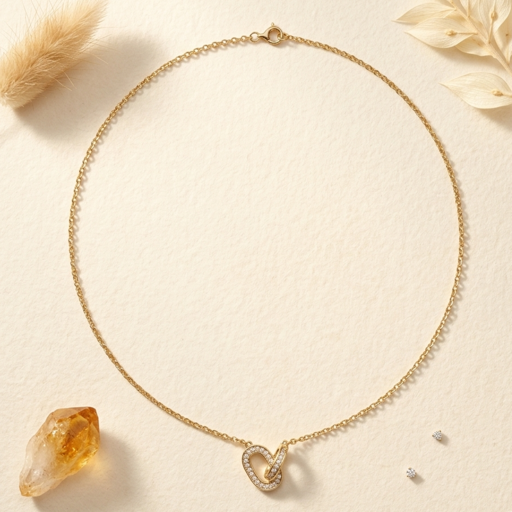 The Entwined Infinity Heart Necklace 925 Sterling Silver