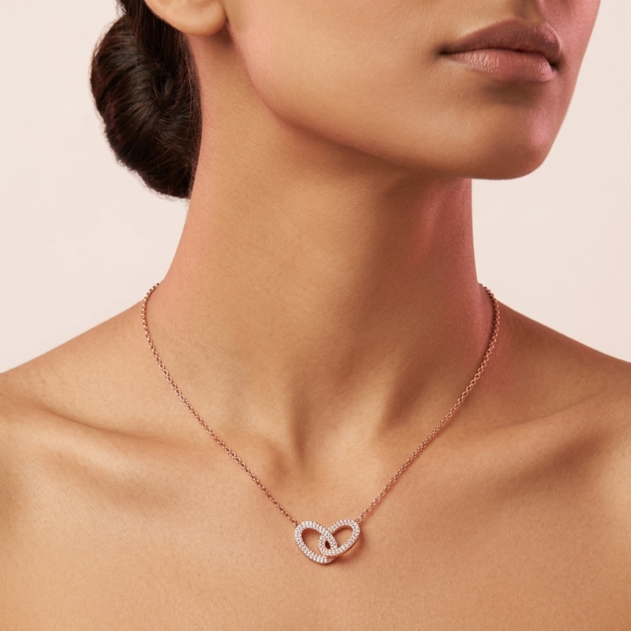 The Entwined Infinity Heart Necklace 925 Sterling Silver