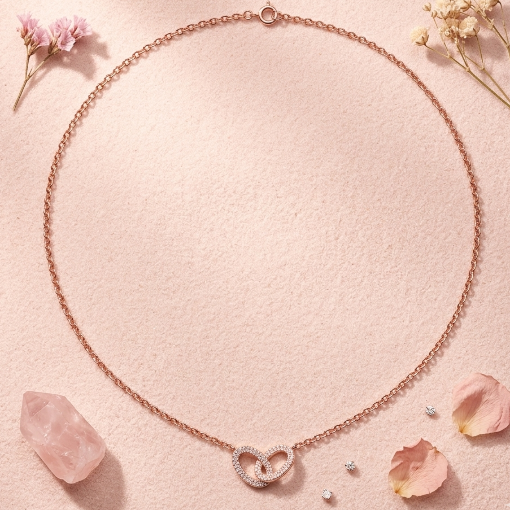 The Entwined Infinity Heart Necklace 925 Sterling Silver