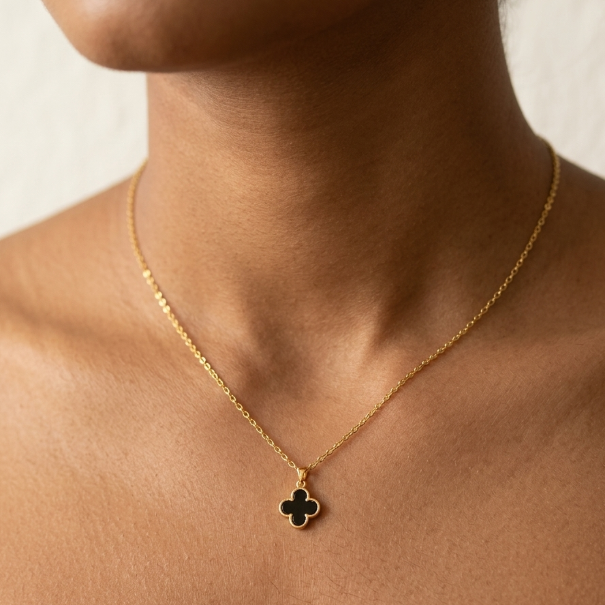 Black Clover Necklace 925 Sterling Silver
