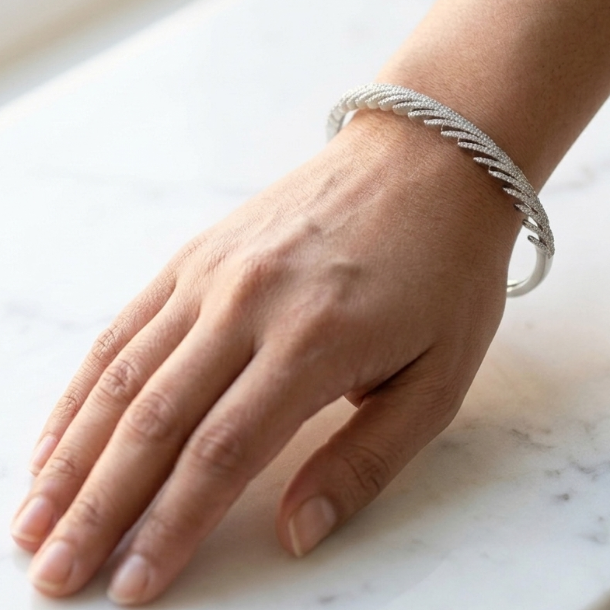 Shark Fin Bracelate 925 Sterling Silver