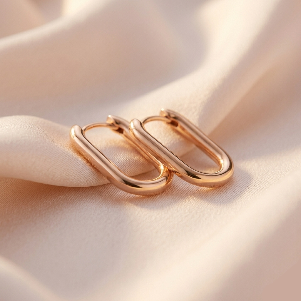 Timeless Oval Link Hoops 925 Sterling Silver