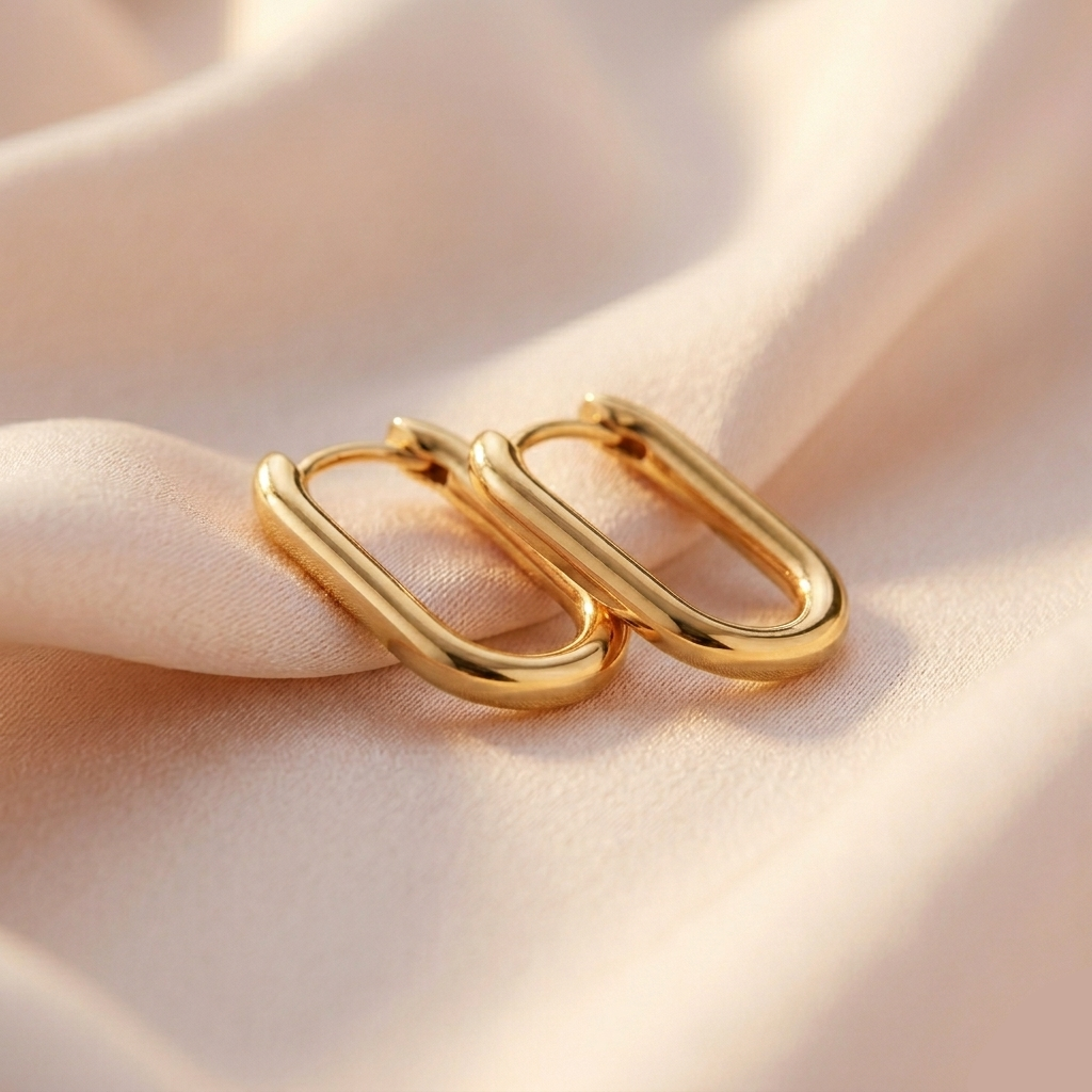 Timeless Oval Link Hoops 925 Sterling Silver
