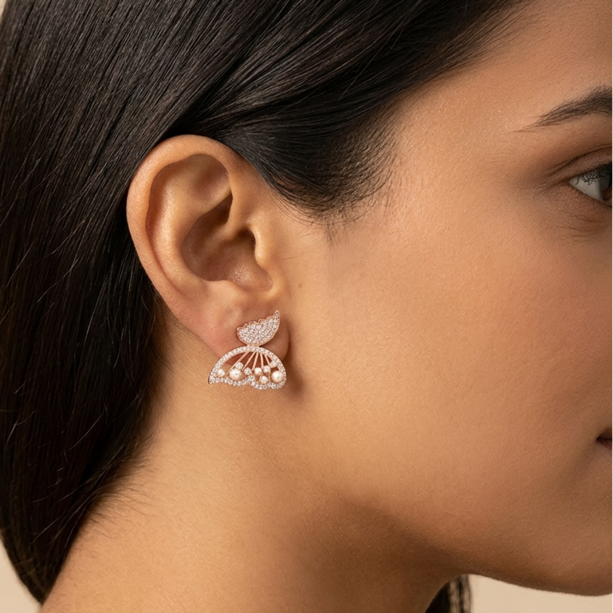 Sparkle & Shell 92.5 Sterling Silver Pearl Drop Earrings