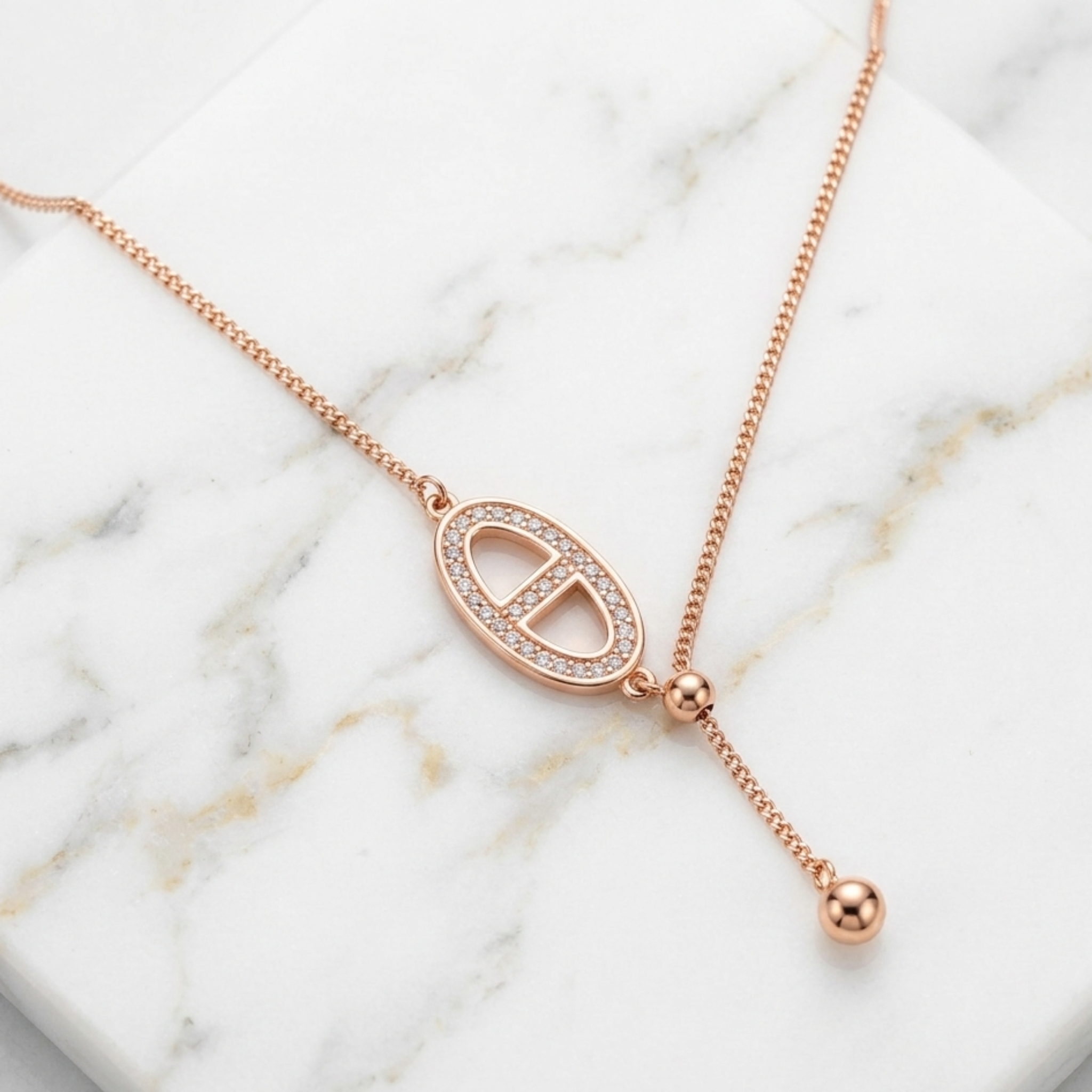 Divine Drop Lariat Necklace 92.5 Sterling Silver