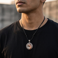 Alpha Wolf Medallion Cord 92.5 Sterling Silver