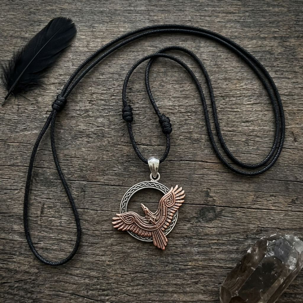Phoenix Rising Celtic Medallion 92.5 Sterling Silver