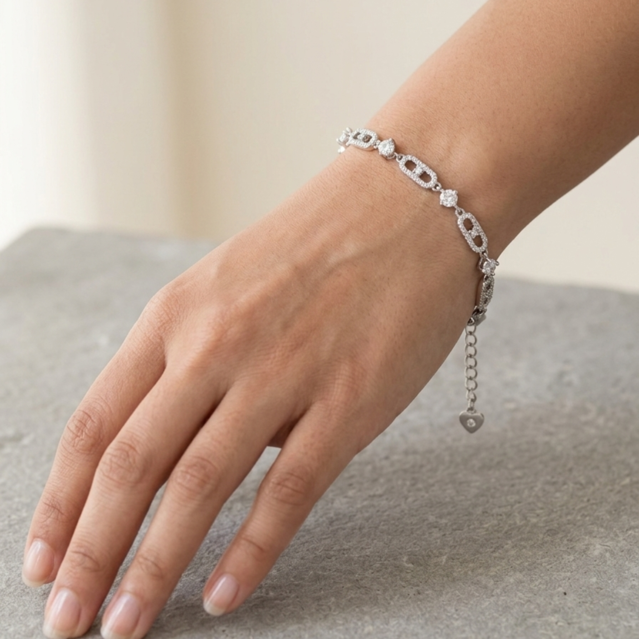Everyday Halo Link Bracelet 92.5 Sterling Silver