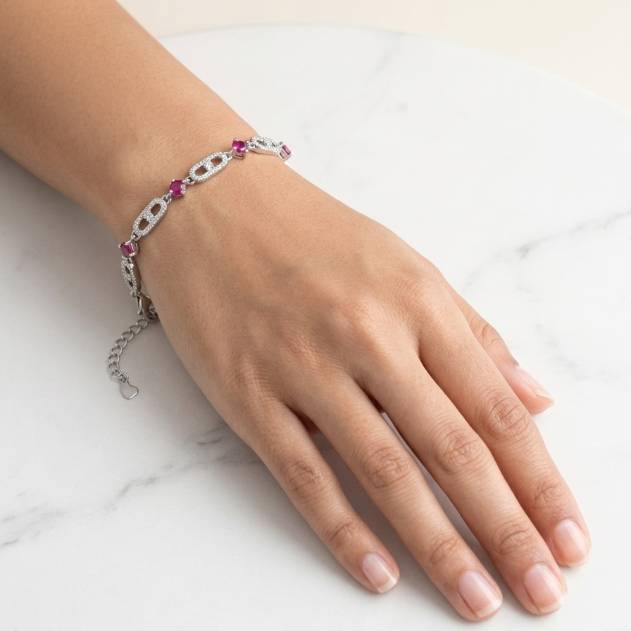 Everyday Halo Link Bracelet 92.5 Sterling Silver