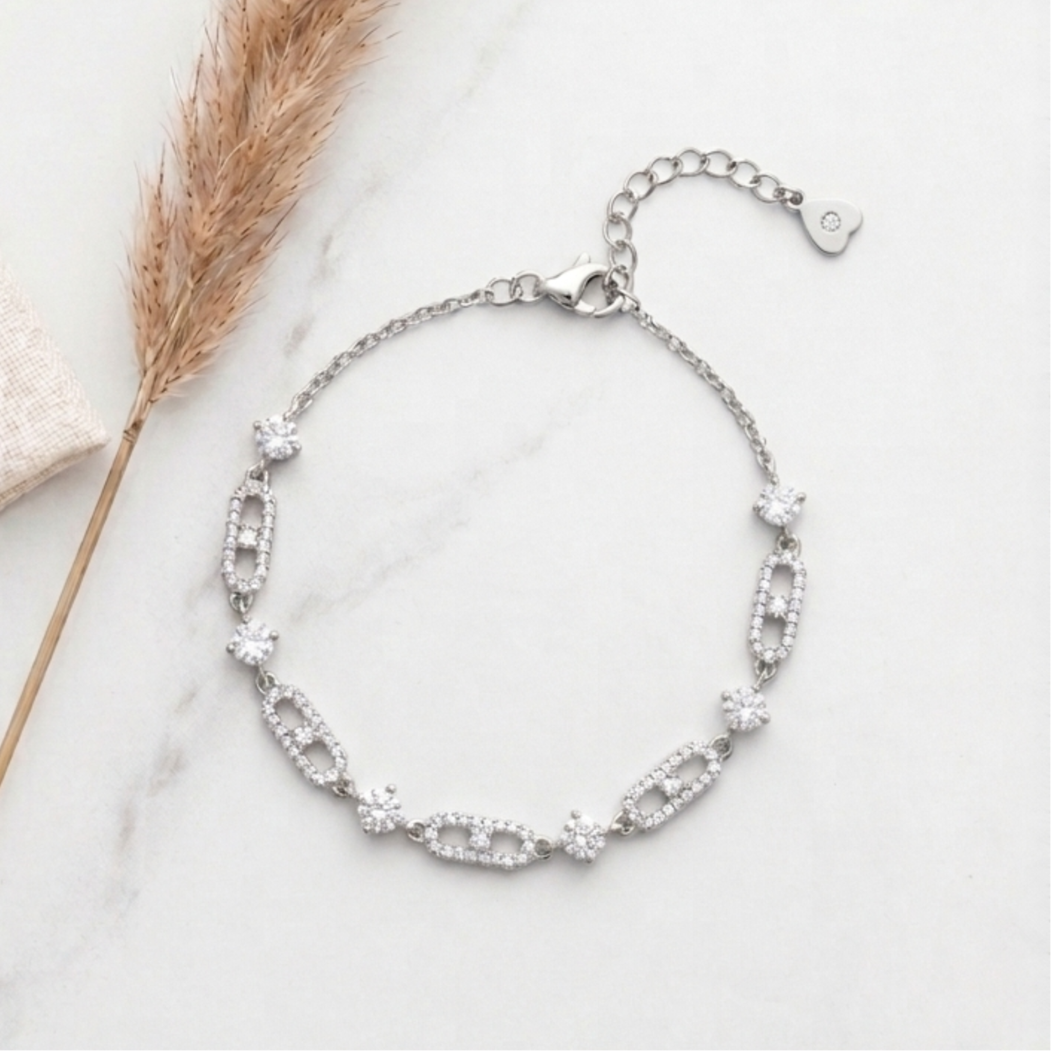 Everyday Halo Link Bracelet 92.5 Sterling Silver