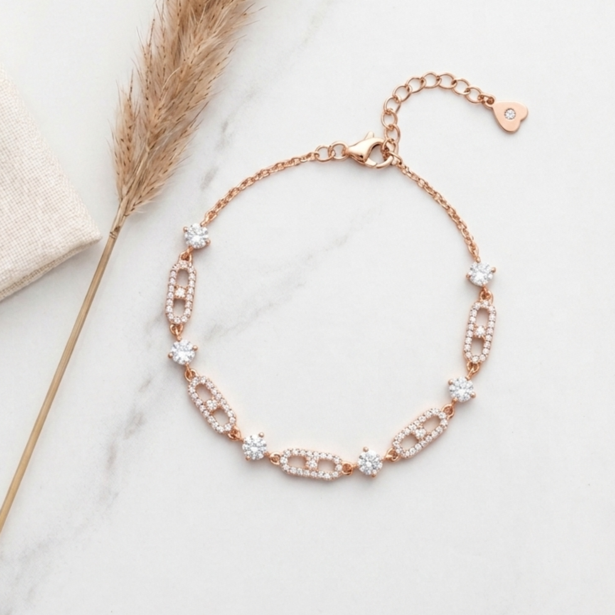 Everyday Halo Link Bracelet 92.5 Sterling Silver