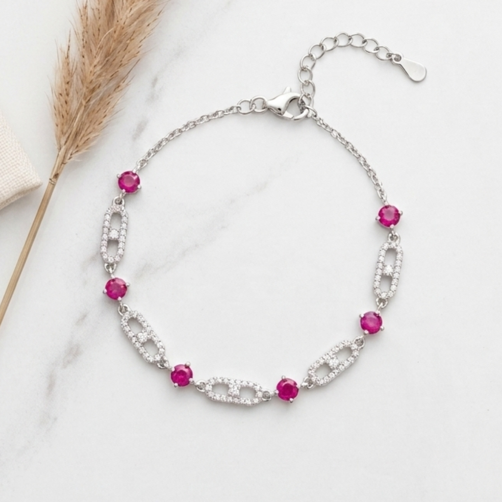 Everyday Halo Link Bracelet 92.5 Sterling Silver