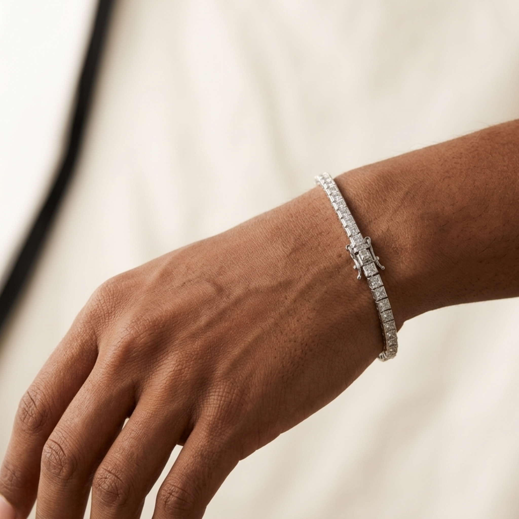Eternity Square-Cut Tennis Bracelet 92.5 Sterling Silver