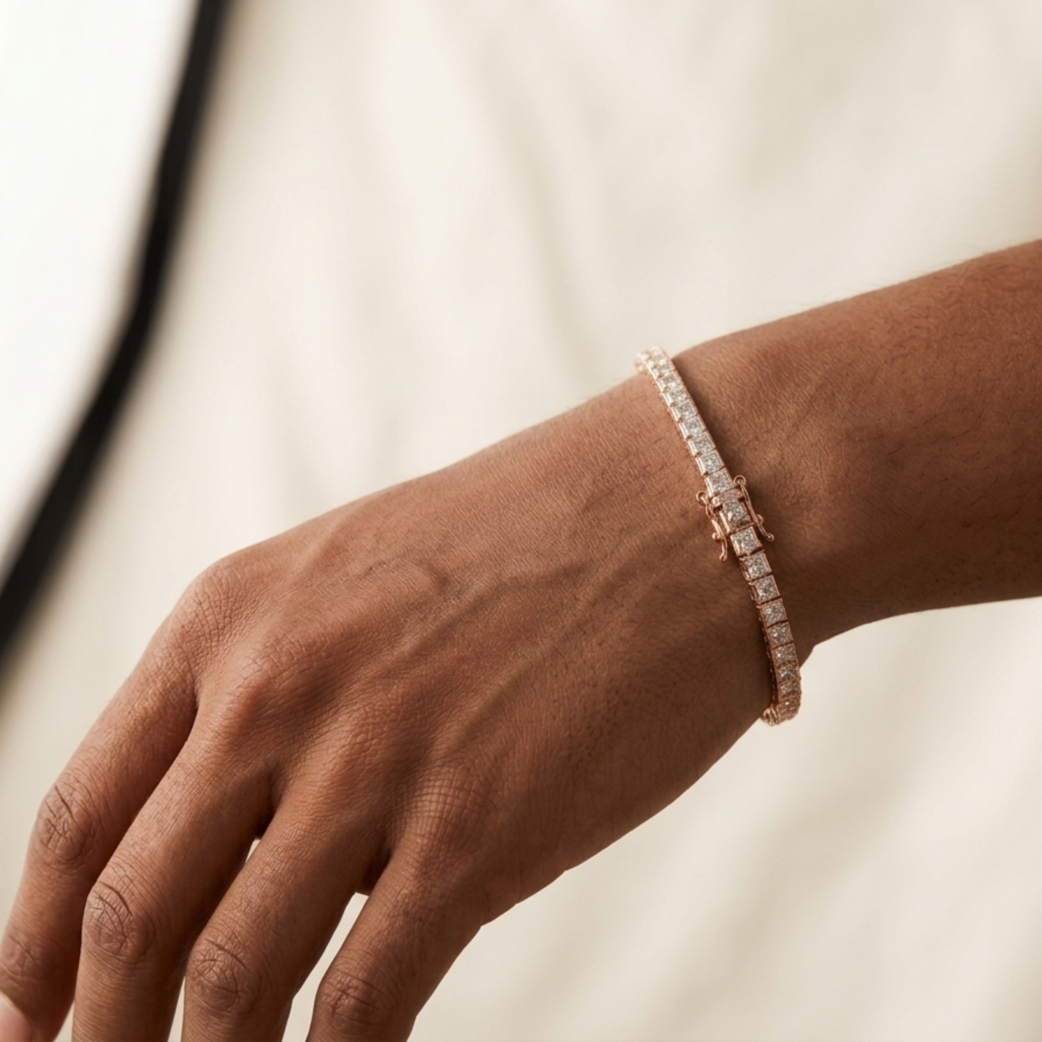 Eternity Square-Cut Tennis Bracelet 92.5 Sterling Silver