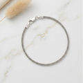 Classic Textured Mesh Chain Bracelet  92.5 Sterling Silver